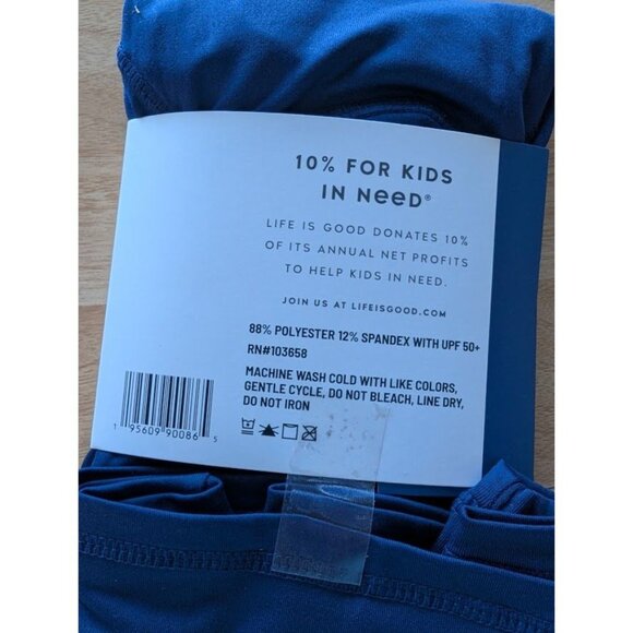 Life is Good Rash Guard Kids Size Medium Long Sleeve UPF Summer Beach Swim NEW - Picture 5 of 7